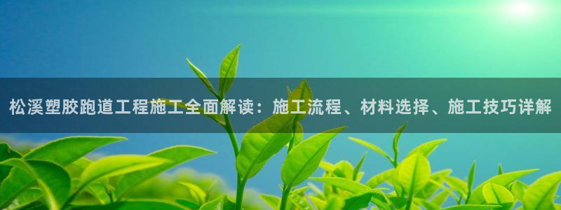 红足一1世皇冠：松溪塑胶跑道工程施工全面解读：施工流程、材料选择、施工技巧详解